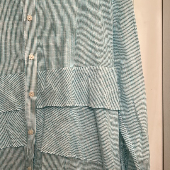 Chico’s Ruffle Stripe Blouse - Picture 4 of 7